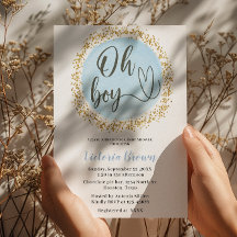 Chá de fraldas de Confetti Dourado e Azul