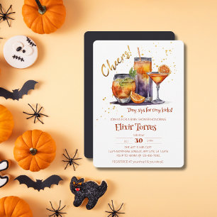 Convites Chá de fraldas de coquetéis do Halloween