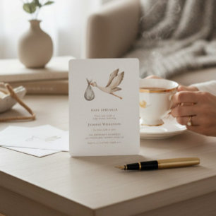 Convites Chá de fraldas de cor d'água mínima do pulverizado