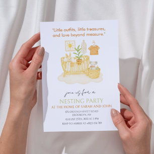Convites Chá de fraldas de Cribo de Festa de Nidificação