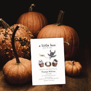 Convites Chá de fraldas de cupcake de Halloween do Sweet Li