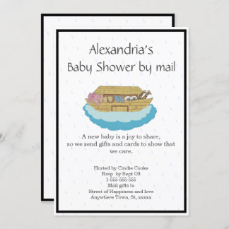 Convites Chá de fraldas de Cuta Neutro por Sexo por Correio