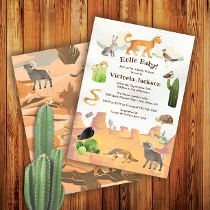 Convites Chá de fraldas de Desert Canyon