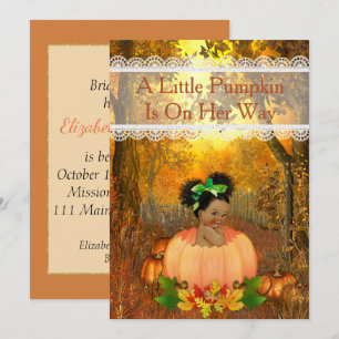 Convites Chá de fraldas de Dia das Bruxas da América Africa