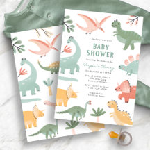 Chá de fraldas de dinossauro