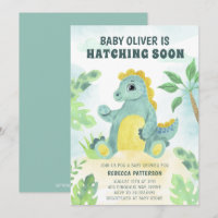 Chá de fraldas De Dinossauro Cute Rapte Em Breve