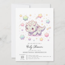 Chá de fraldas de Dinossauro Divertido Adorável