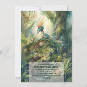 Convites Chá de fraldas de Dragão Místico Magístico