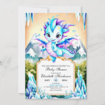 Chá de fraldas de Dragão Personalizado do Boho