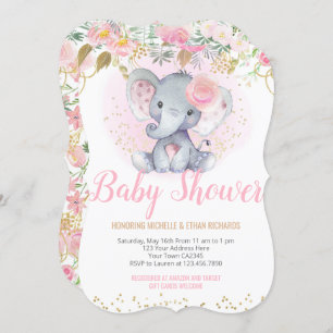 Convites Chá de fraldas de elefante