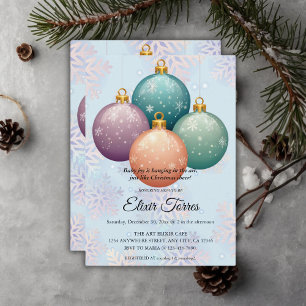Convites Chá de fraldas de Enfeites de natal de Pastel mode