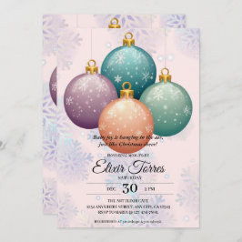 Convites Chá de fraldas de Enfeites de natal de Pastel mode