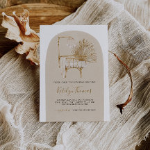 Chá de fraldas de Enfermeiro Beige Boho Neutro por