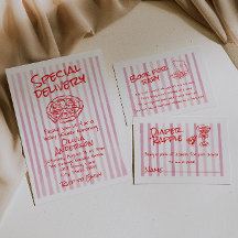 Chá de fraldas de Entrega Especial de Pizza Rosa M