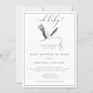 Convites Chá de fraldas de Entrega Especial por Email