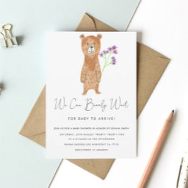 Convites Chá de fraldas de espera de ursinho