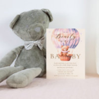 Chá de fraldas de Espera do Urso Cinzento Rosa