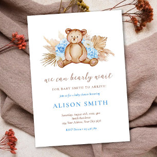 Convites Chá de fraldas De Espera Do Urso De Teddy