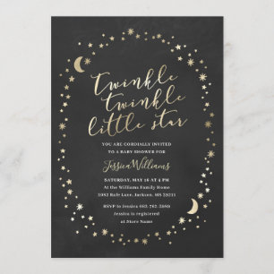 Convites Chá de fraldas de estrela giratória
