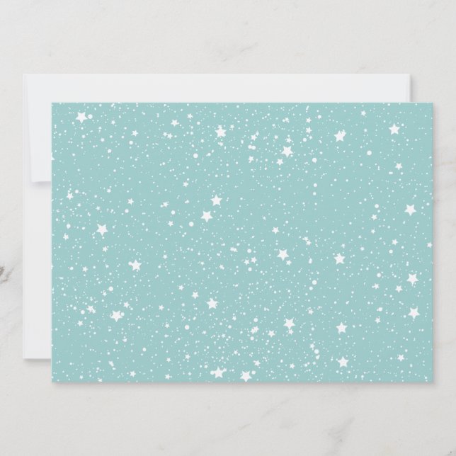 Convites Chá de fraldas de estrelas azuis (Frente)