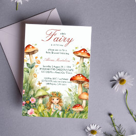 Convites Chá de fraldas de fada de jardim entonado