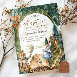 Convites Chá de fraldas de Fairytale do Livro Florestal Enc