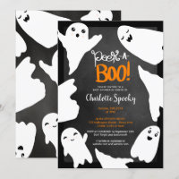 Chá de fraldas de fantasmas bonitos do Halloween