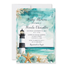 Chá de fraldas de farol náutico