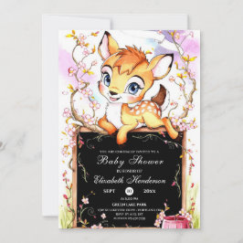 Convites Chá de fraldas de Fawn Magical
