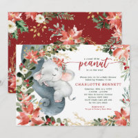 Chá de fraldas de Férias do Elefante Poinsettia Gr