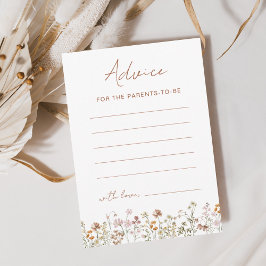 Convites Chá de fraldas de flor selvagem aconselhará pais a