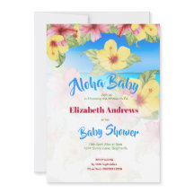 Chá de fraldas de Flor Tropical Beach Aloha