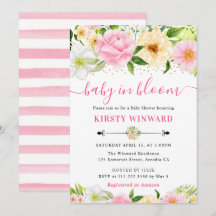 Chá de fraldas de Flores Amarelas e Rosa-Célula