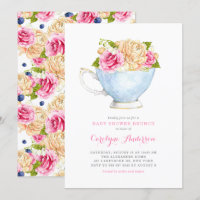 Chá de fraldas de Flores de Buquê de Teacup de Aqu
