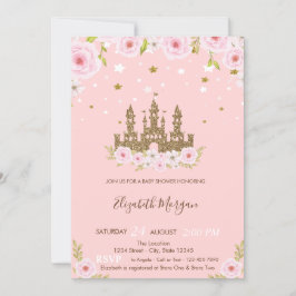 Convites Chá de fraldas de Flores de Estrelas do Castelo de