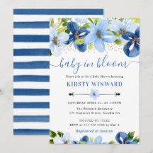 Chá de fraldas de Flores de Verão Azul de Cores Aq