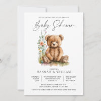 Chá de fraldas de Flores Selvagens de Urso Curto