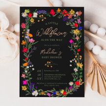 Chá de fraldas de flores silvestres brilhantes mod