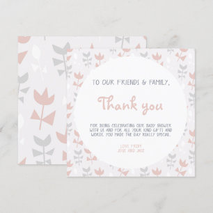 Convites Chá de fraldas de flores simples e pastel macio