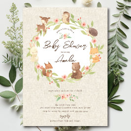 Convites Chá de fraldas de Floresta Encantado