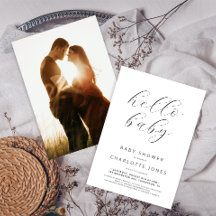 Chá de fraldas de Foto Mínimo do Baby Modern