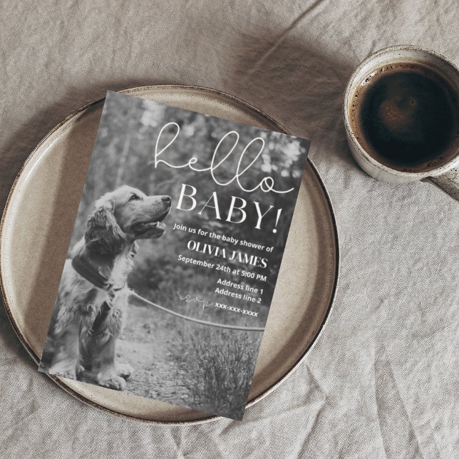 Convites Chá de fraldas de foto personalizada e engraçado (Criador carregado)