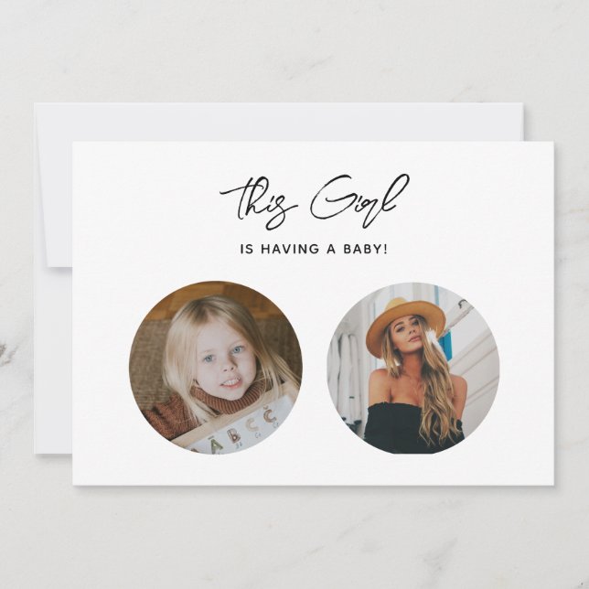 Convites Chá de fraldas de Fotografia da Antiga Escola Eleg (Frente)