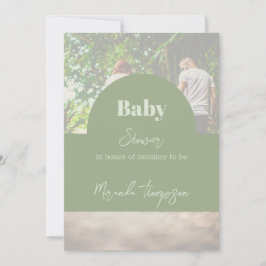 Convites Chá de fraldas de Fotografia da Família Modern Gre