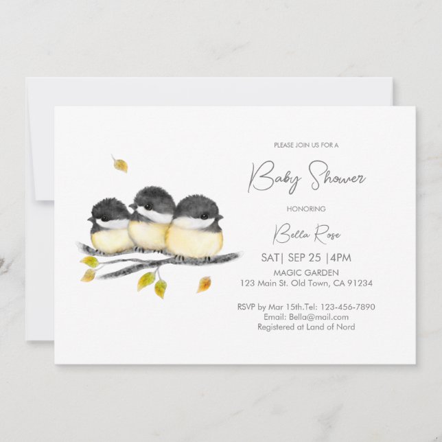 Convites Chá de fraldas de frango neutro entre gêneros (Frente)