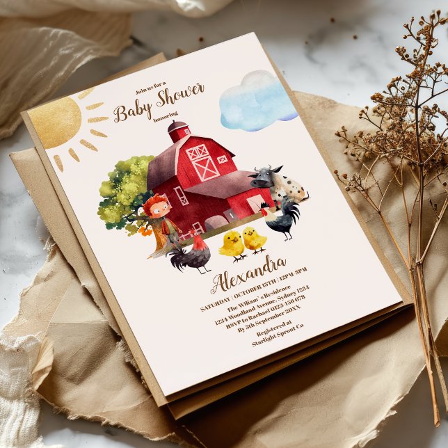 Convites Chá de fraldas de galinha verde-boi (Criador carregado)