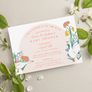 Convites Chá de fraldas de Ganso bobo