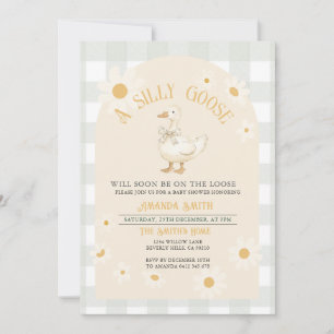 Convites Chá de fraldas de ganso verde margarida geralmente