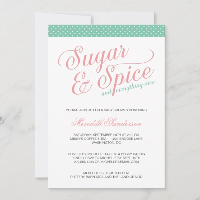 Convites Chá de fraldas de Garota Bonita (Frente)