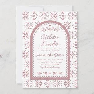 Convites Chá de fraldas de Garota Cielito Lindo